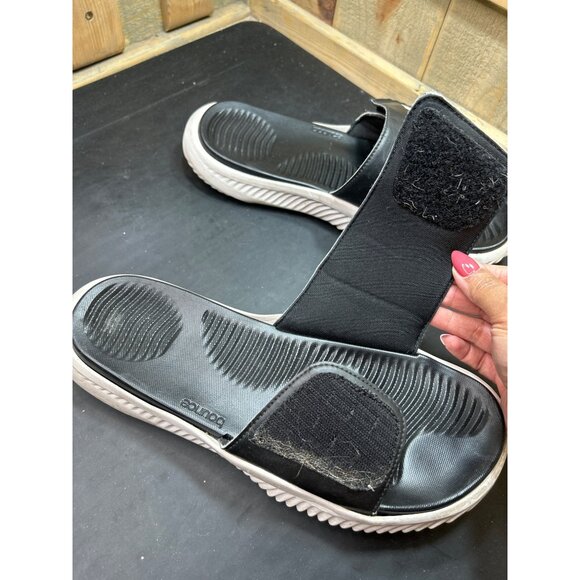 Adidas AlphaBOUNCE Slide Black/White Mens Sandals Size 8 Sports Style - Picture 5 of 7